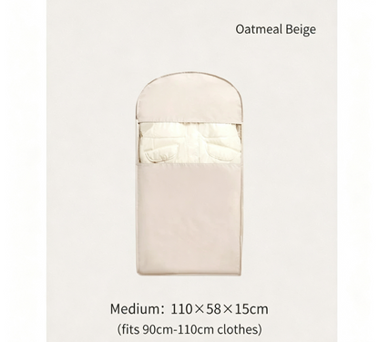 Space Saving Hanging Garment Bag with Self Compression Zipper