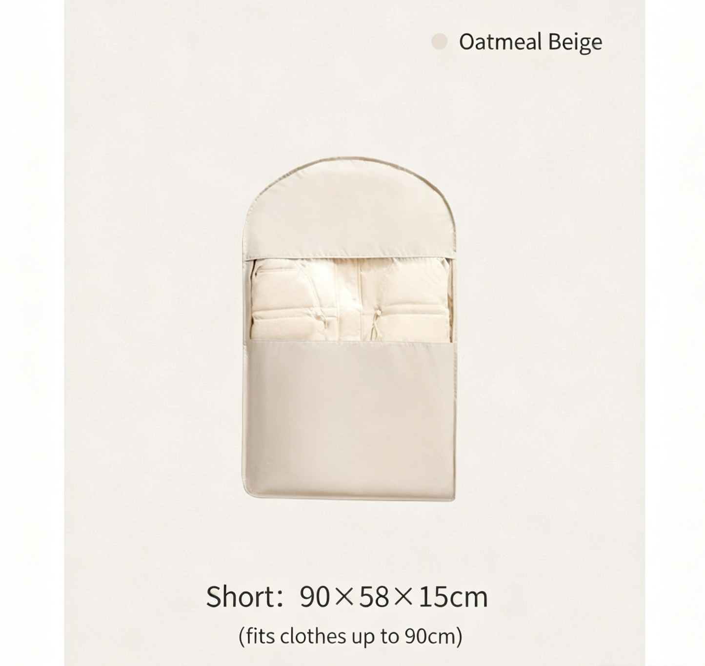 Space Saving Hanging Garment Bag with Self Compression Zipper