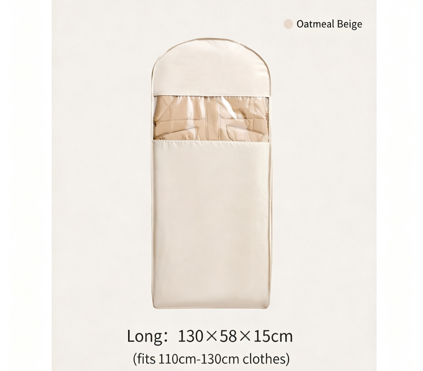 Space Saving Hanging Garment Bag with Self Compression Zipper