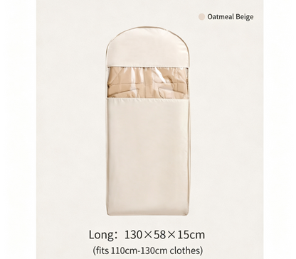 Space Saving Hanging Garment Bag with Self Compression Zipper