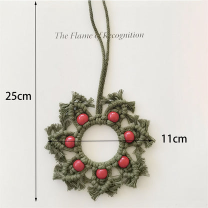 2026 New Handmade Woven Christmas Tree Ornaments Snowflake Hanging Decorations