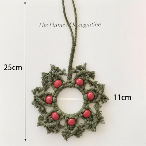 2026 New Handmade Woven Christmas Tree Ornaments Snowflake Hanging Decorations