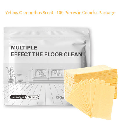 Floor cleaning sheets for floors and tiles, removes stains, brightens, and leaves a pleasant fragrance.