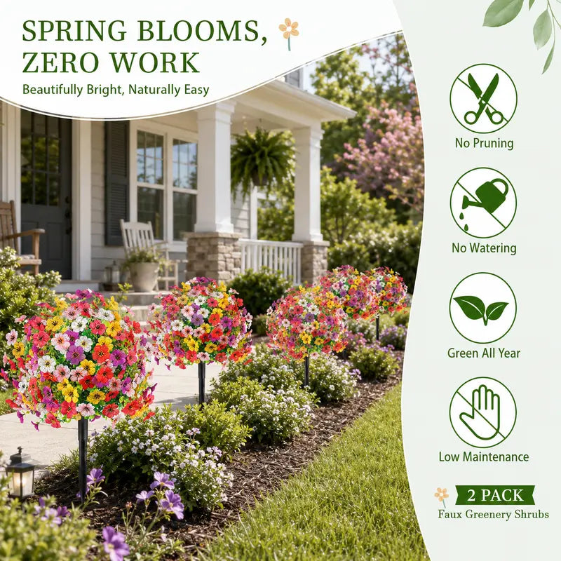 🌱Outdoor/Indoor UV Resistant & Waterproof Artificial Flower Decor