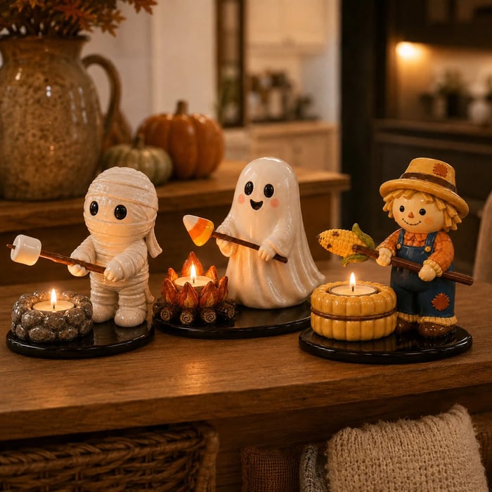 🔥LAST DAY 50% OFF💥Halloween Campfire Tealight Holder