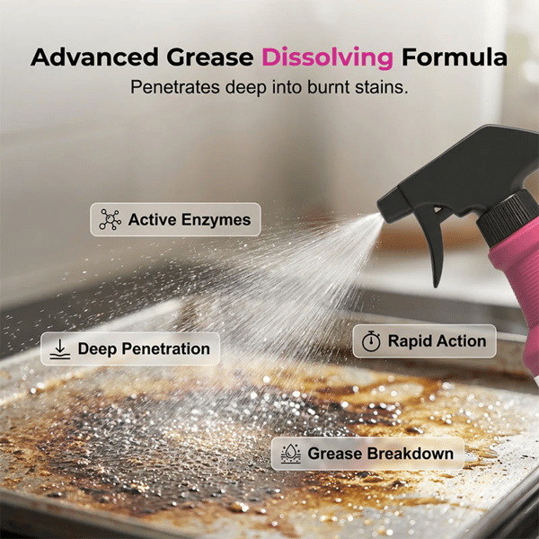 Non-Toxic Grill Cleaner - No Scrubbing, Cuts Grease In Seconds💧