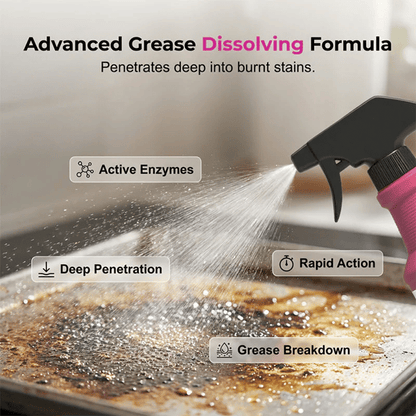 Non-Toxic Grill Cleaner - No Scrubbing, Cuts Grease In Seconds💧