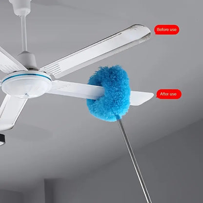Ceiling Fan & Household Dust Buster: Removable Microfiber Duster with Washable Feature, Ideal for Summer and Fall Cleaning tool, a Decoration-worthy Housekeeping Essential, Extension Pole Ceiling Fan Duster