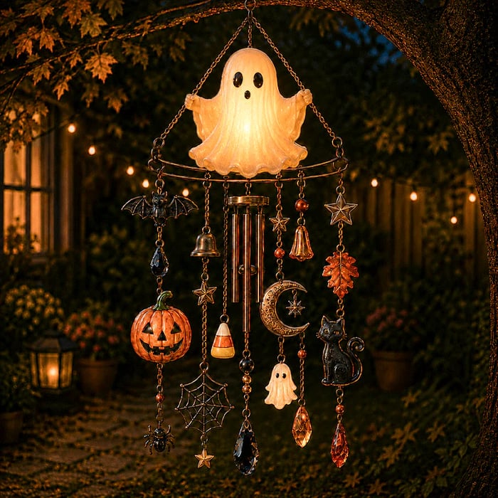 Haunted Glow Ghost Wind Chime