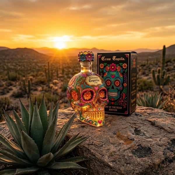 HOT SALE 49% OFF - Day of the Dead Limited Edition Tequila Bottle & Goblet – Limited Edition Art Glass