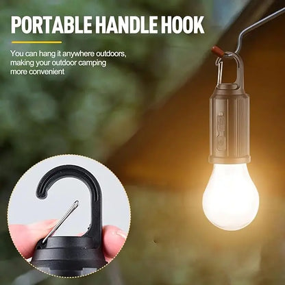 Rechargeable Solar LED Light Bulbs with Waterproof Clip Hook, Solar Outdoor Lights, Portable Camping Gear for Hiking & Emergency Use,father'sdaygifts,campingessentials,campinggear