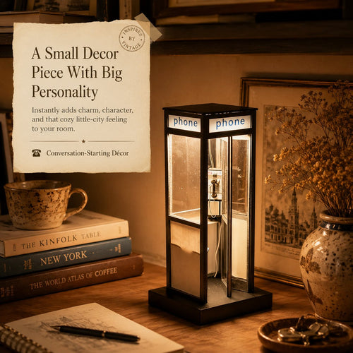 Retro-Style TelephoneBooth Decorative Lamp -Bedroom BedsideCreative Night Light