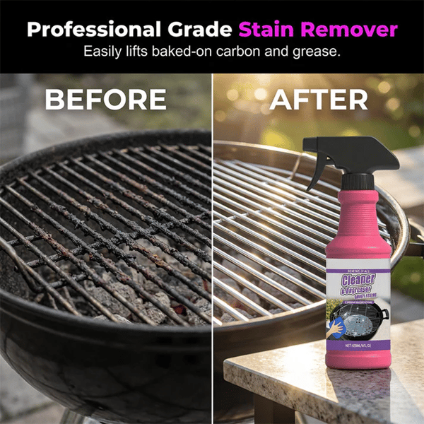 Non-Toxic Grill Cleaner - No Scrubbing, Cuts Grease In Seconds💧