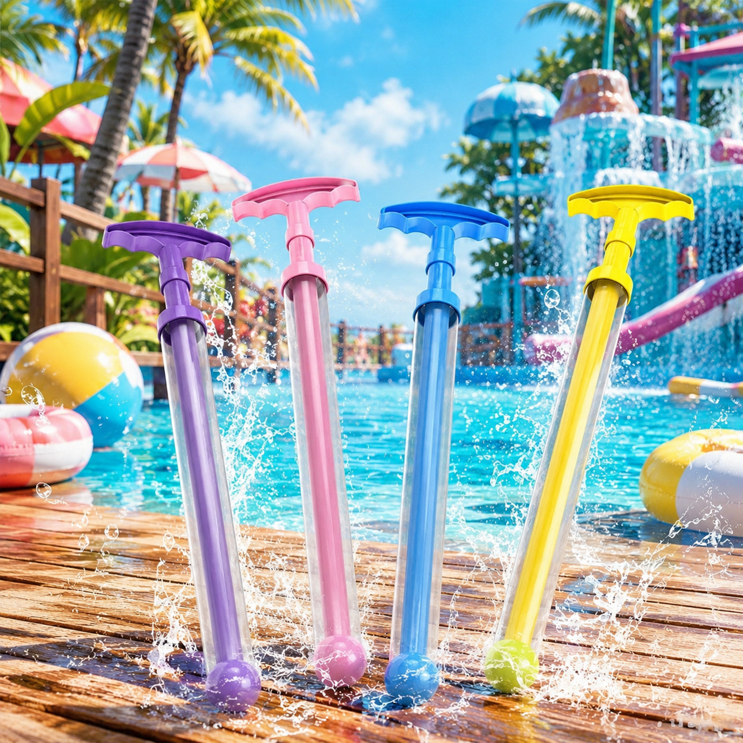 Popular children's water gun toy, large capacity pull-out water cannon, extendable water gun, perfect for children's outdoor pool and beach play.