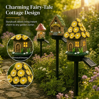 🎁2026 New Arrivals 🌙🏡Solar Fairy-Tale Mushroom Cottage Garden Light
