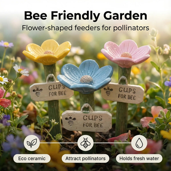 ⏳Limited-time 81% off🐝Flower-Shaped Bee Watering Station💧