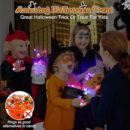 LED Light Halloween Glowing Ring - Set with 50pcs