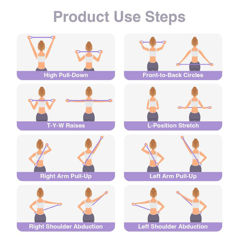 Silicone figure-eight resistance band, designed for shoulder opening, back shaping, chest expansion, yoga exercises, and extra-thickness training.