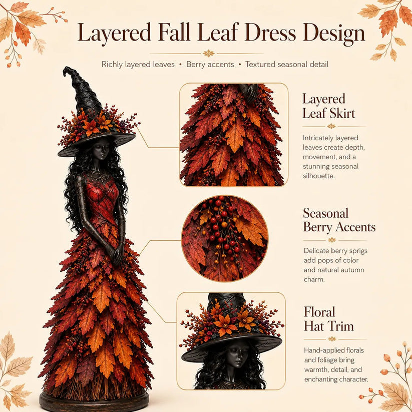💥LAST DAY 56% OFF - 🧙 Enchanted Autumn Witch Figurine