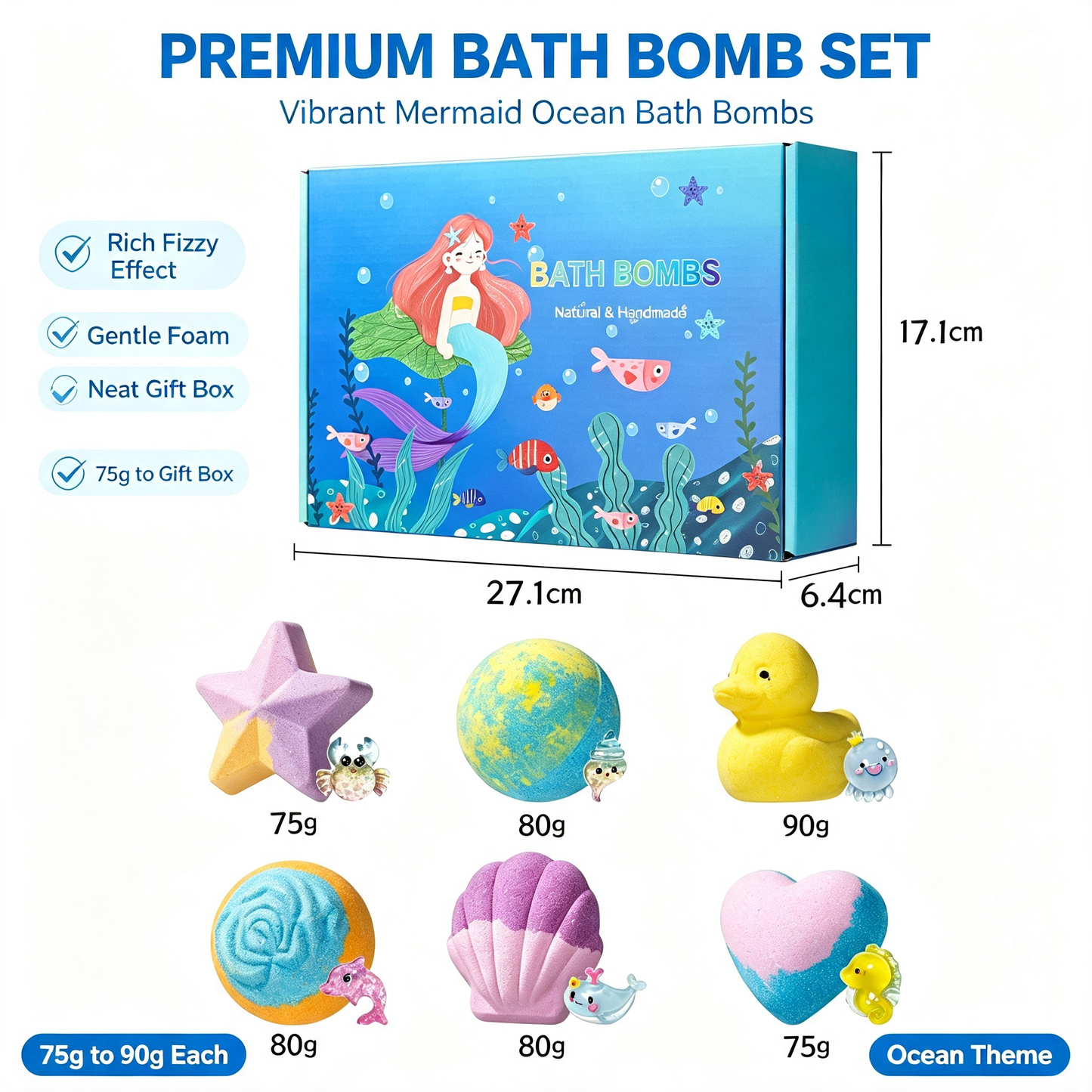 🛁 60% OFF |🌊 Ocean Theme Bath Bombs | Foamy Bath Time & Fun Gift Idea ✨