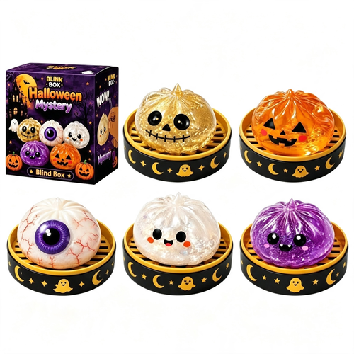 Halloween Ghost Bun Squeeze Toy | Cross-Border Maltose Squeeze Stress-Relief Toy | In-Stock Grip-and-Squeeze Decompression Gift Box