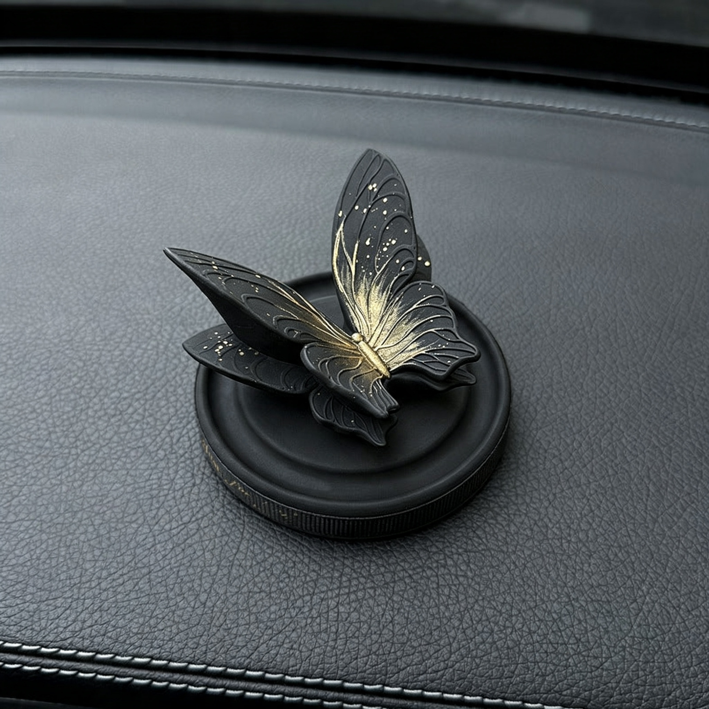 Premium Black Butterfly Car Fragrance Ornament, Car Console Decoration, Car Interior Diffuser Stone Gift