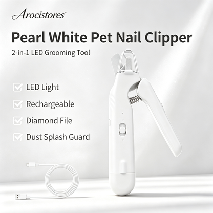 The 2-in-1 design prevents injury to your pet when trimming nails.