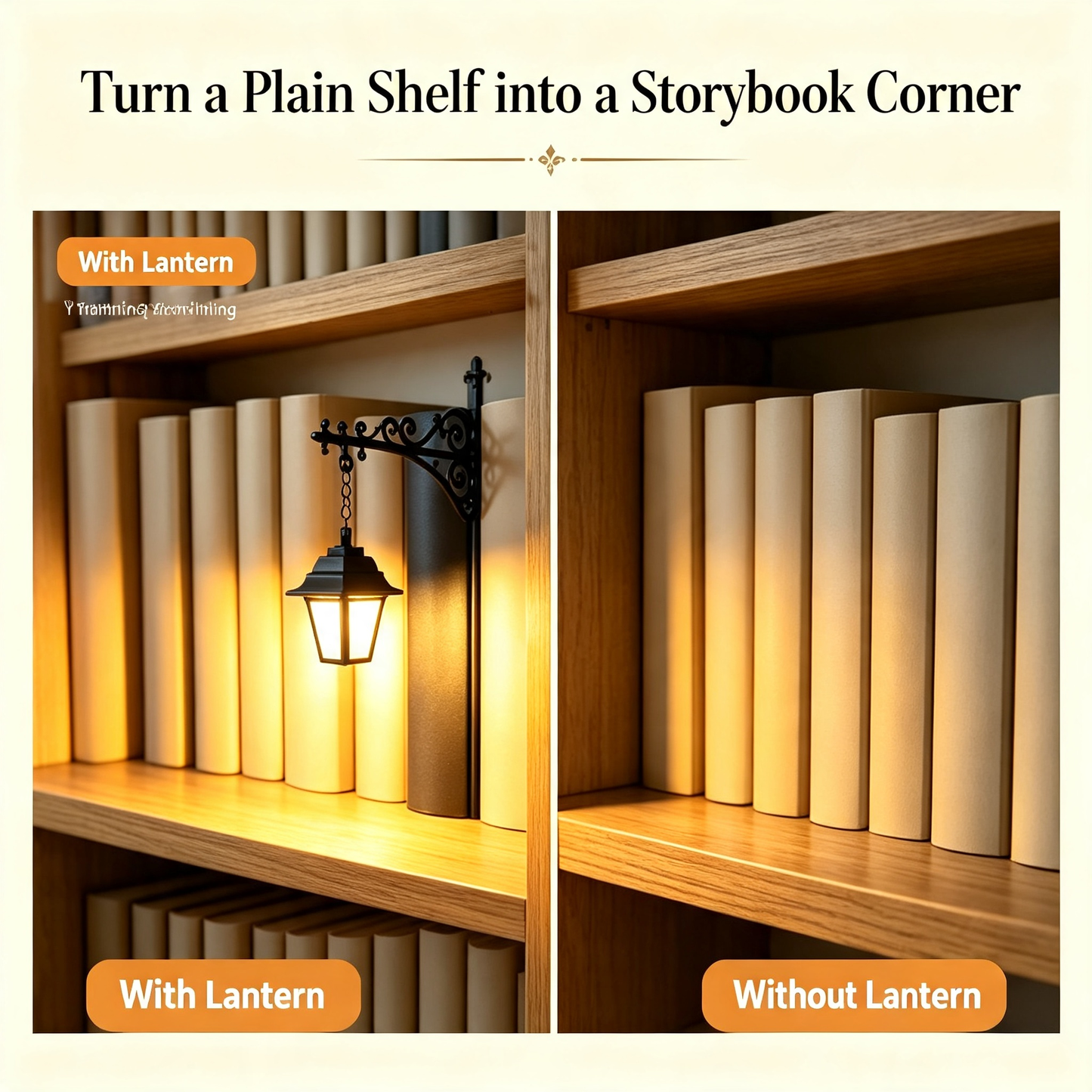 Library Lantern-Decorative Bookshelf Lighting