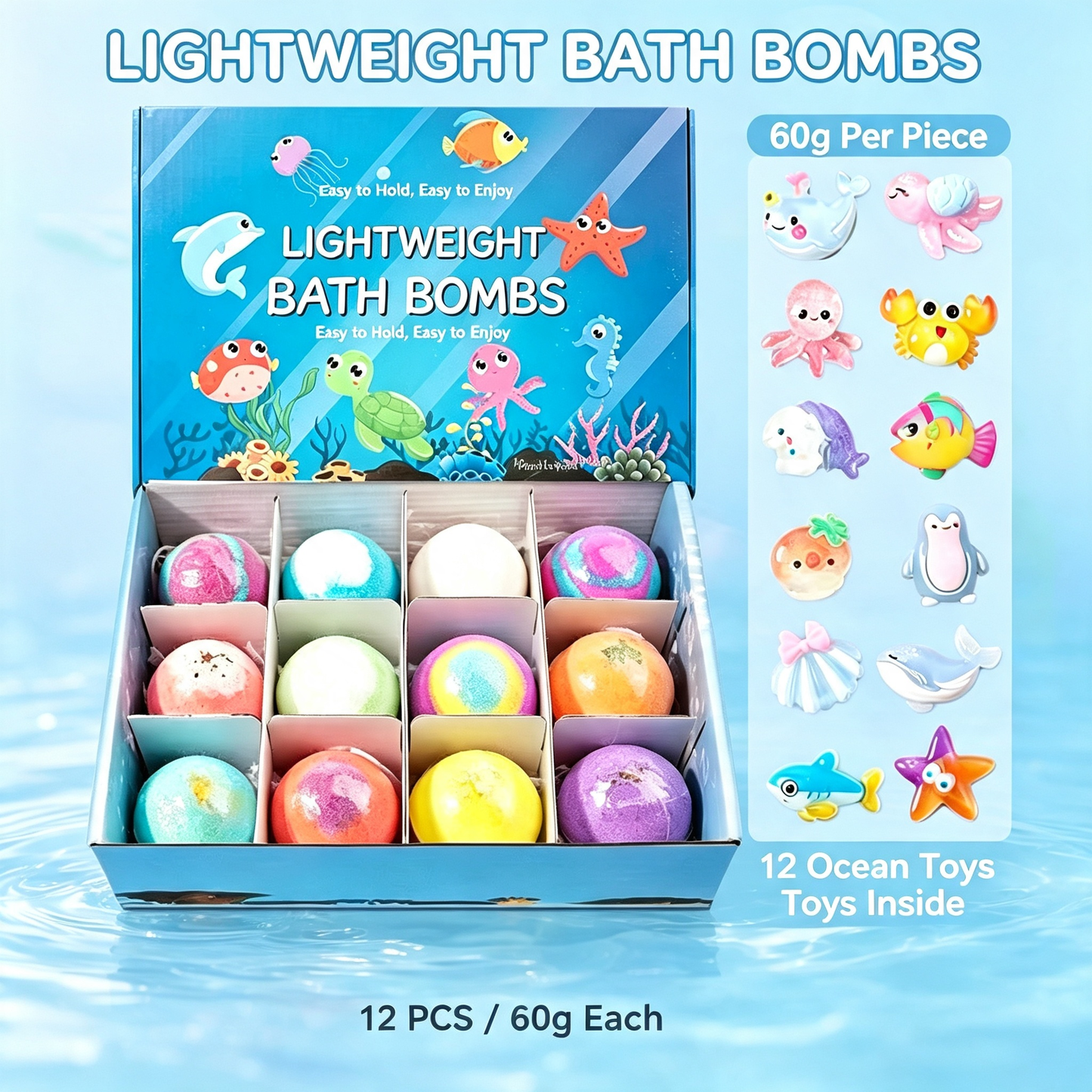 🛁 60% OFF |🌊 Ocean Theme Bath Bombs | Foamy Bath Time & Fun Gift Idea ✨