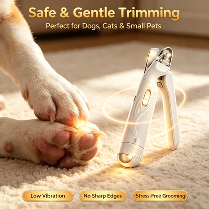 The 2-in-1 design prevents injury to your pet when trimming nails.