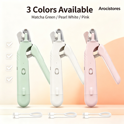 The 2-in-1 design prevents injury to your pet when trimming nails.