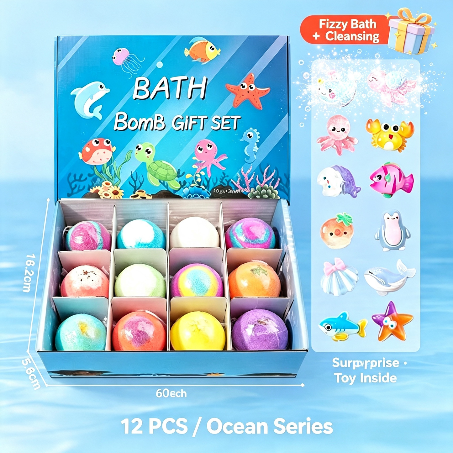 🛁 60% OFF |🌊 Ocean Theme Bath Bombs | Foamy Bath Time & Fun Gift Idea ✨