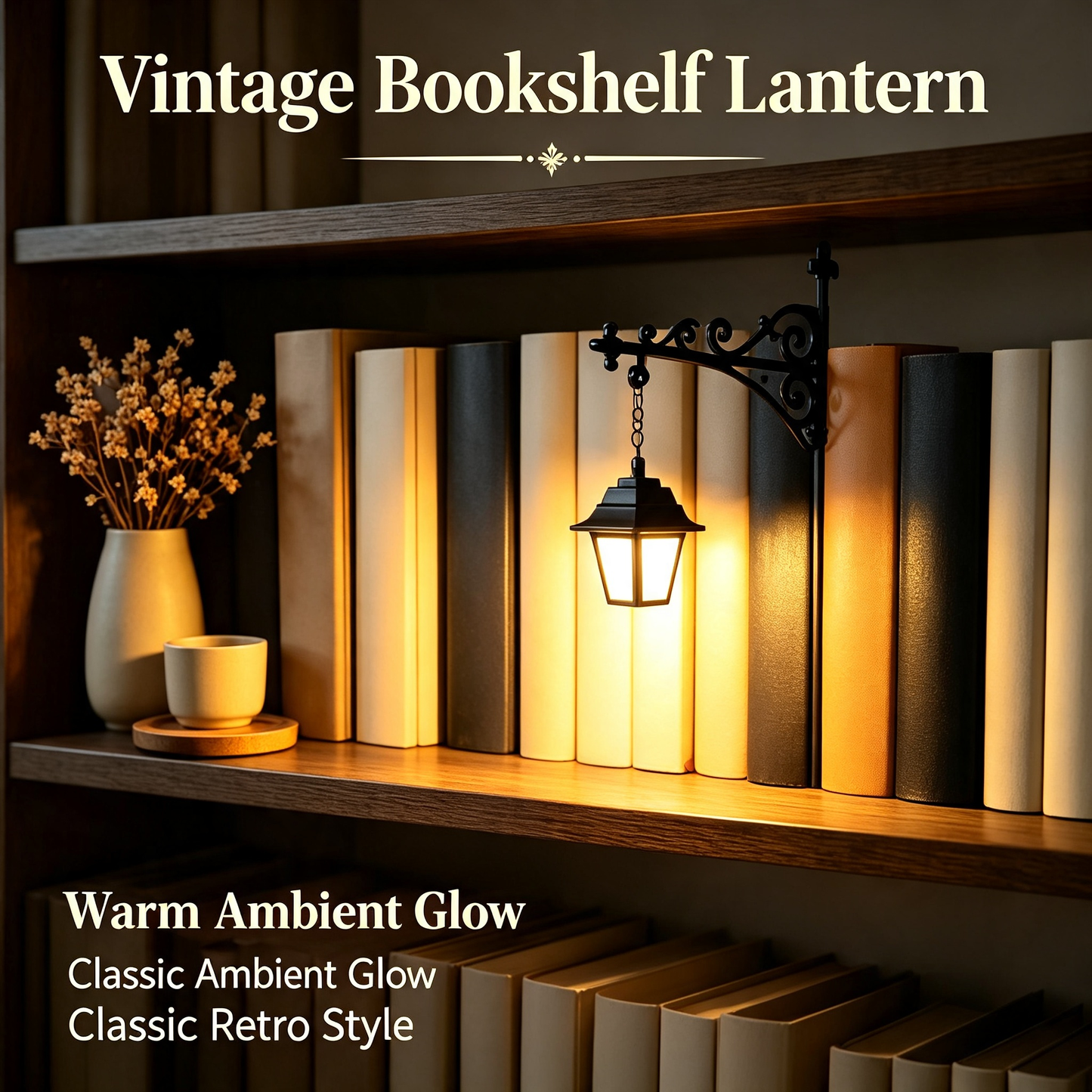 Library Lantern-Decorative Bookshelf Lighting