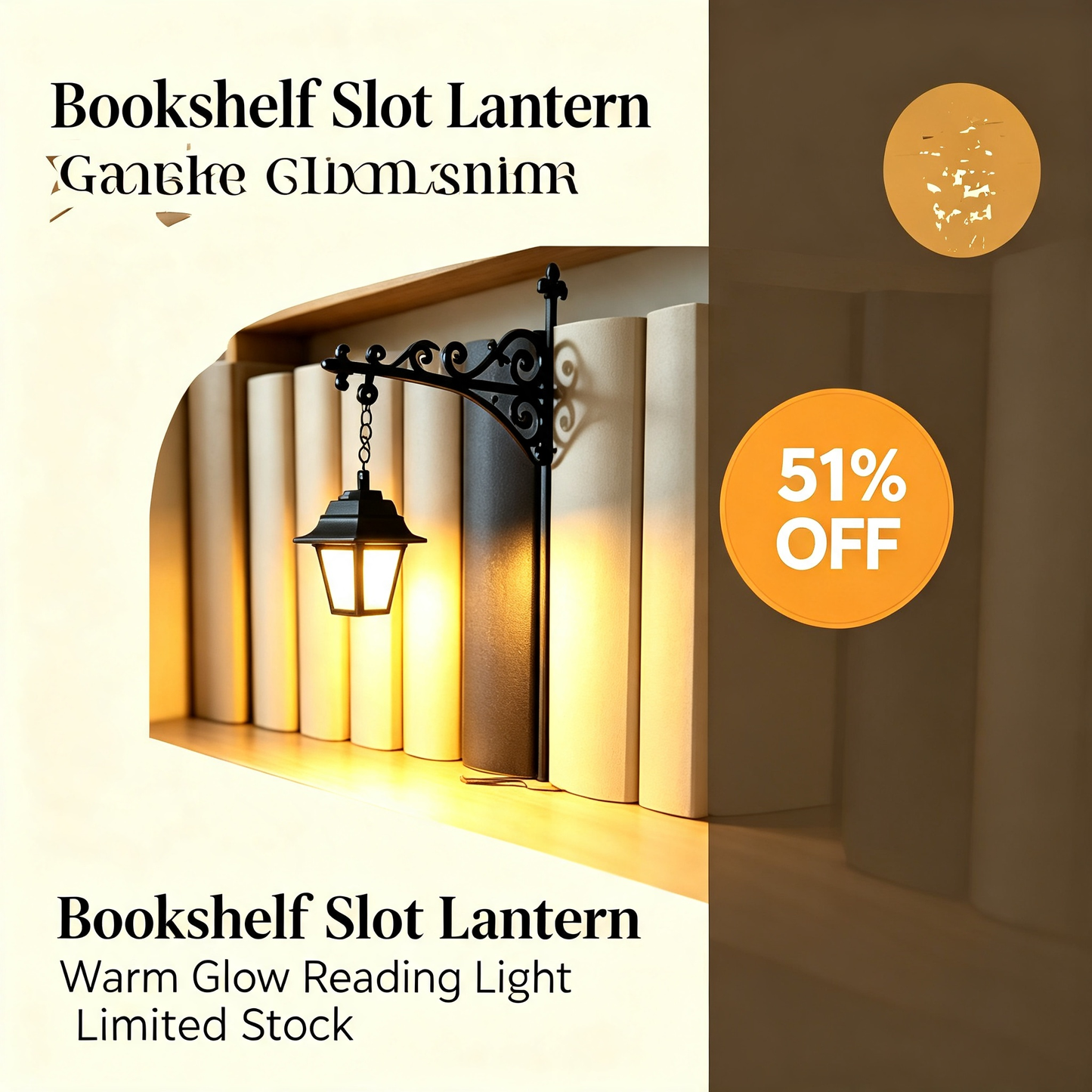Library Lantern-Decorative Bookshelf Lighting
