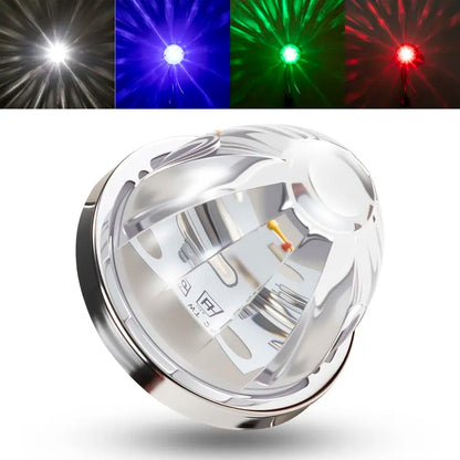 Lens LED Watermelon Lights For Trucks Side Marker Turn Signal Strobe Waterproof Chassis Lighting With Stainless Steel Bezel For Kenworth Peterbilt Freightliner Marine Boat Trailer