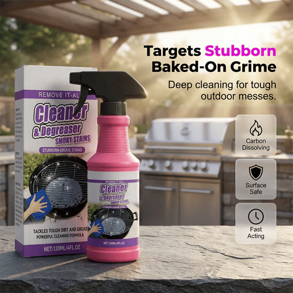 Non-Toxic Grill Cleaner - No Scrubbing, Cuts Grease In Seconds💧
