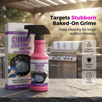 Non-Toxic Grill Cleaner - No Scrubbing, Cuts Grease In Seconds💧