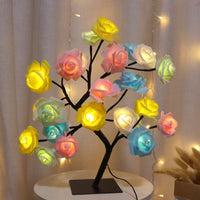 24-LED black background five-color flower tree light