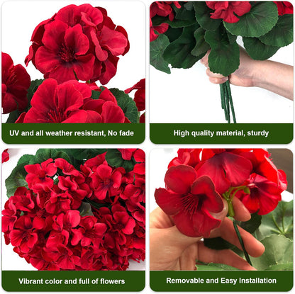 🌸 LAST DAY 50%OFF 🌸 Bundles Artificial Geranium Flowers