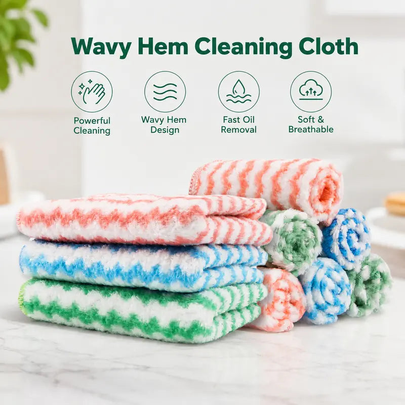 10 Counts Microfiber Cleaning Cloth per pack , Random color mixing