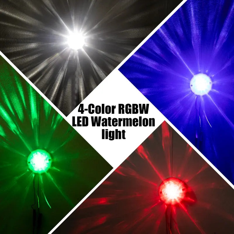 Lens LED Watermelon Lights For Trucks Side Marker Turn Signal Strobe Waterproof Chassis Lighting With Stainless Steel Bezel For Kenworth Peterbilt Freightliner Marine Boat Trailer