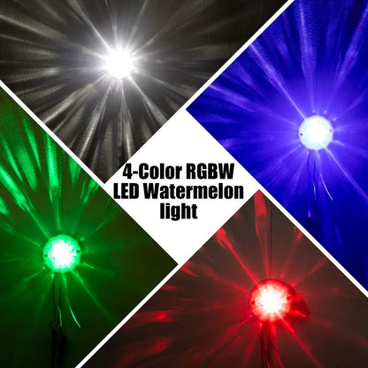 Lens LED Watermelon Lights For Trucks Side Marker Turn Signal Strobe Waterproof Chassis Lighting With Stainless Steel Bezel For Kenworth Peterbilt Freightliner Marine Boat Trailer
