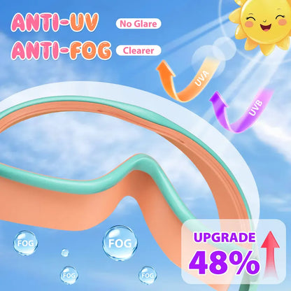 [Deals For You] MARISUN 2 Pack Kids Swim Goggles for 3-15+ UV Protection Anti-Fog High Definition Waterproof Adjustable Goggles for Boys and Girls - Safety anti-uv swimming goggles swim glass anti-fog with Earplugs & Nose Clip,for Lake,Beach, Summer Party