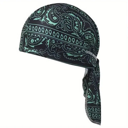 New European and American style stretch fabric amoeba pirate hat for cycling, sports, cashew nut headband, men's and women's headscarf hat