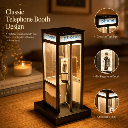Retro-Style TelephoneBooth Decorative Lamp -Bedroom BedsideCreative Night Light