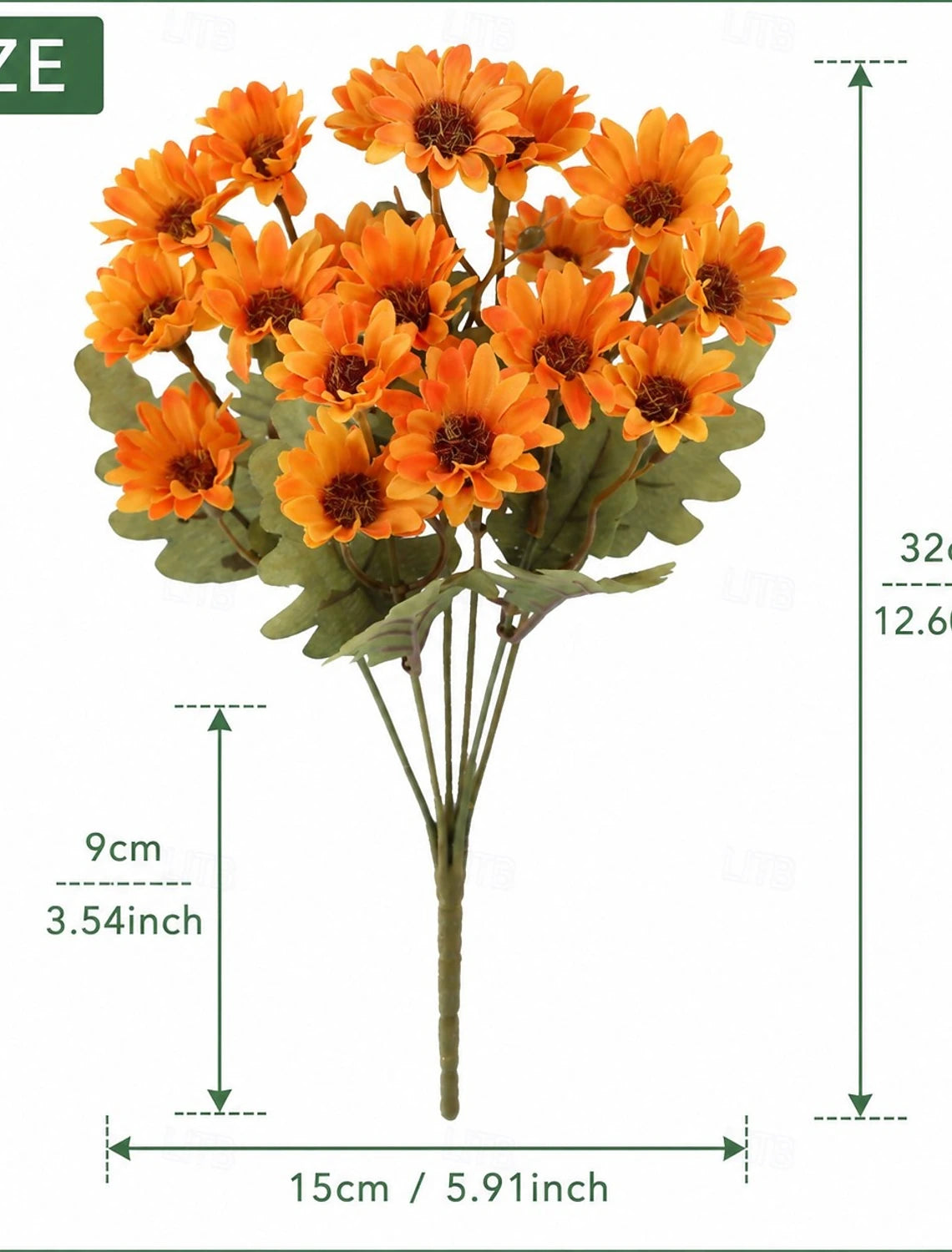 Artificial Outdoor Sunset Mums Flowers - UV resistant