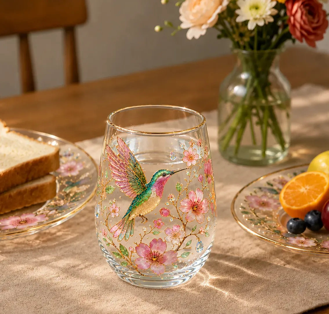 🌸🌱 Limited Edition 2026 Garden Morning Bliss Glass Tea Cup ☀️☕