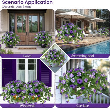 🔥Last Day 70% OFF🔥Faux Petunias Silk Flower UV Resistant No Fade Floral
