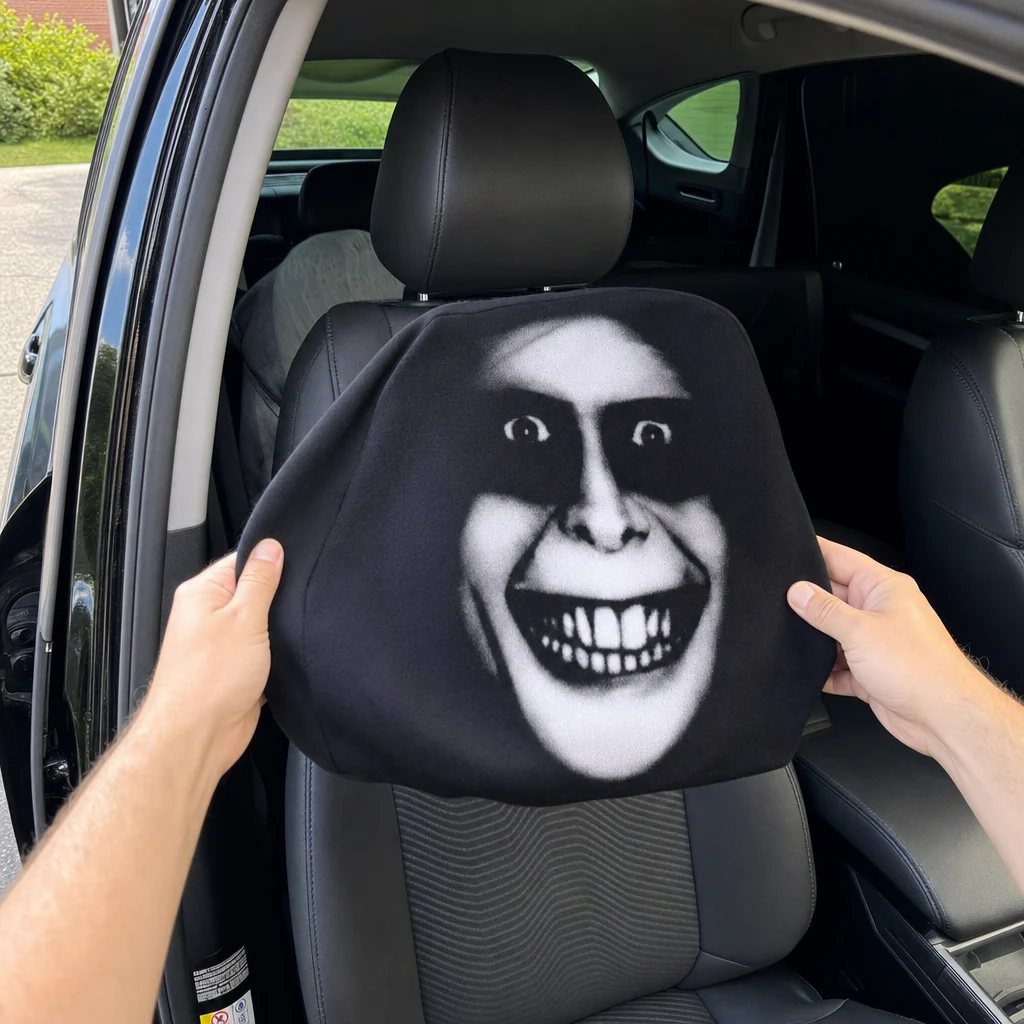✨The Grinning Headrest Cover