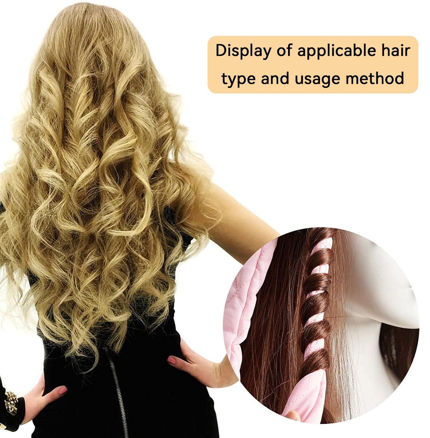 Heatless Hair Curler, Octopus Style Soft Satin Curling Rod Headband with 8 Detachable Straps for Overnight Waves on Long Hair, Heatless Curls